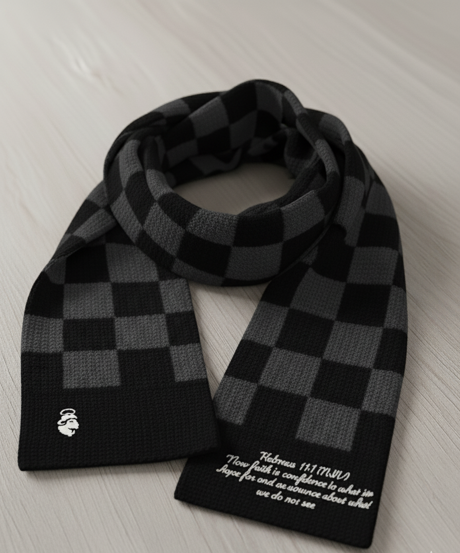 BLACK HEBREW SCARF