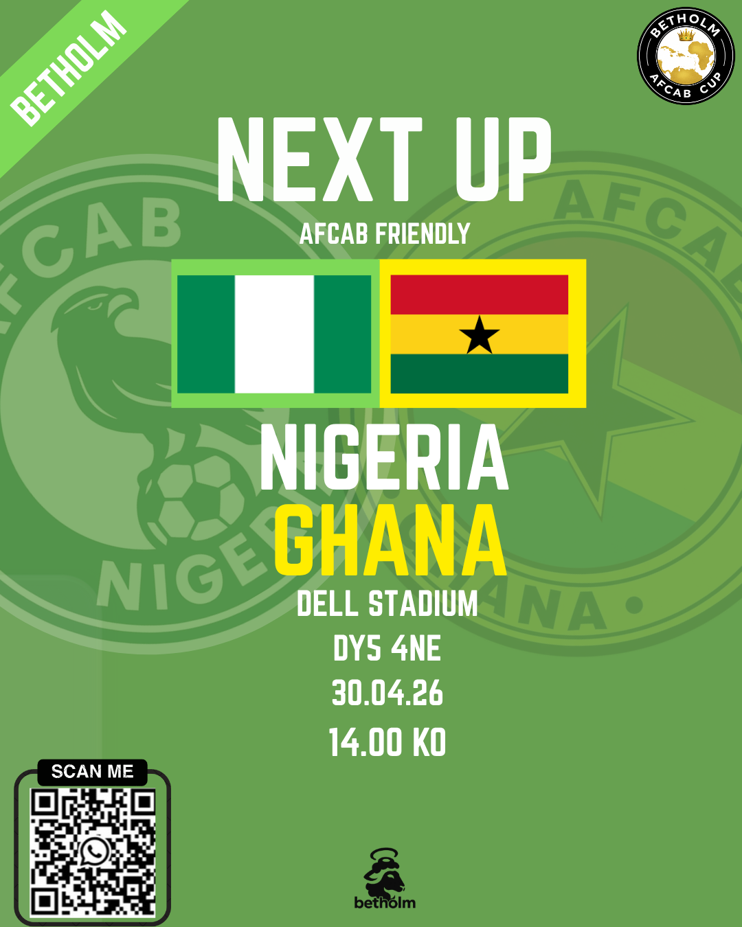 Nigeria VS Ghana AFCAB FRIENDLY
